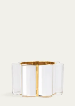 ALAIALucite Stacking Tube Cuff Bracelet