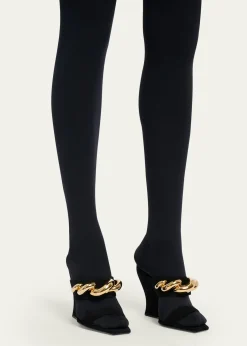 ALAIA110mm Jewel Suede Wedge Mules