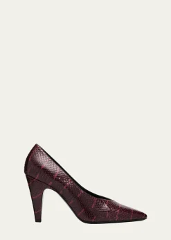 ALAIA90mm Snake Leather Pumps