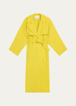ALAIAPaper Belted Midi Trench Coat