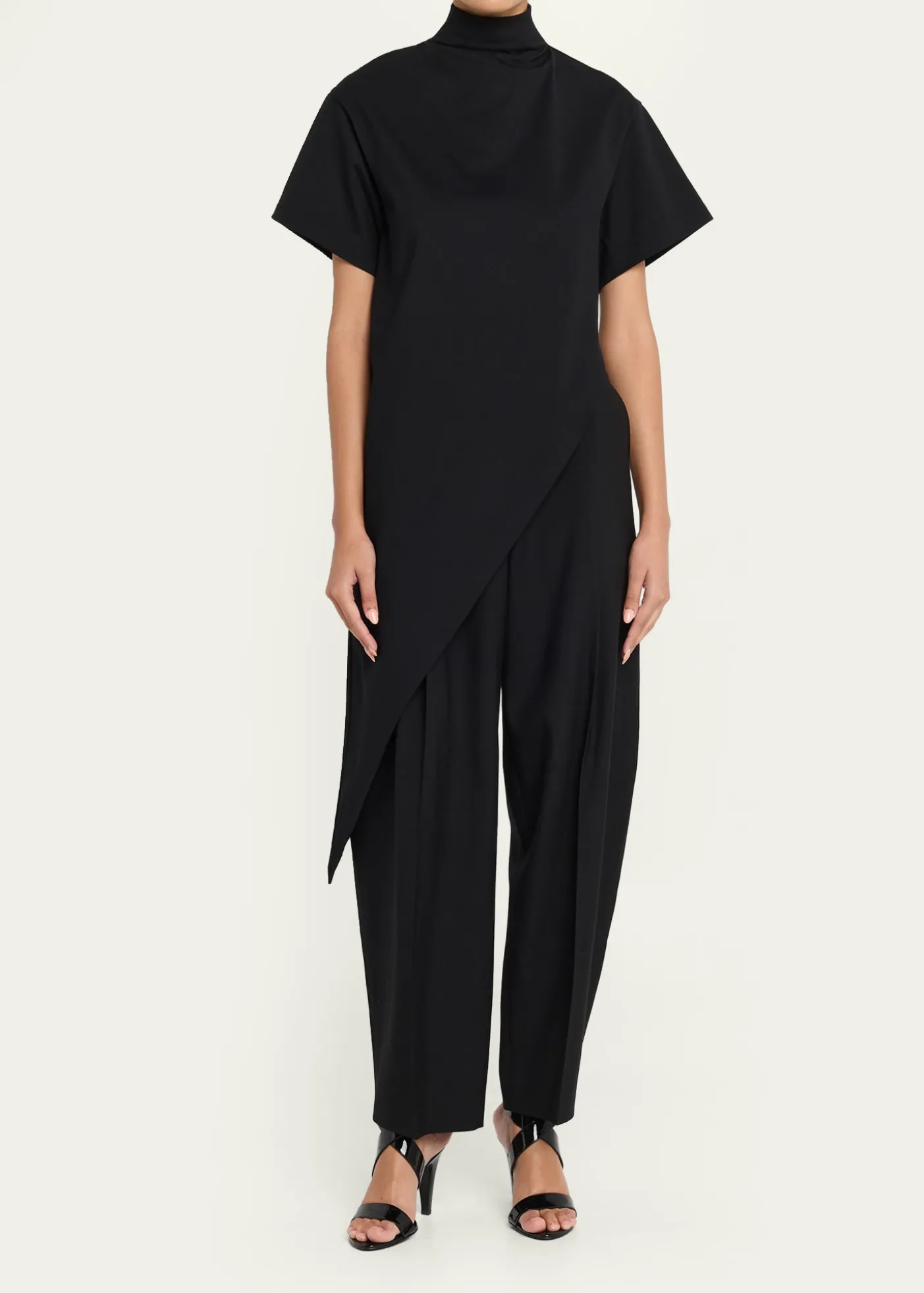 ALAIAShort-Sleeve Asymmetric Triangle T-Shirt