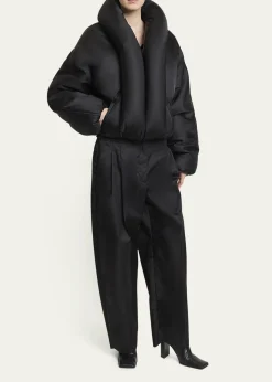 ALAIATaffeta Padded Bomber Jacket