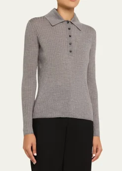 A.L.C.Alex Long-Sleeve Ribbed Wool Top