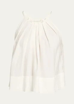 A.L.C.Caroline Pleated Scoop-Neck Top