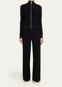 A.L.C.Jax Open-Work Zip Cardigan