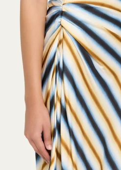 A.L.C.Jean Stripe Column Skirt