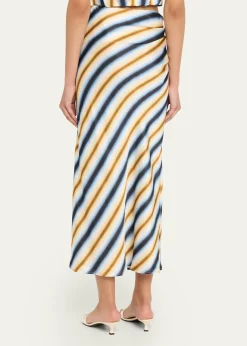 A.L.C.Jean Stripe Column Skirt