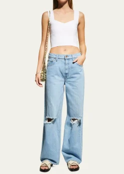 A.L.C.Jordana Seamed Cropped Tank Top
