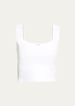 A.L.C.Jordana Seamed Cropped Tank Top