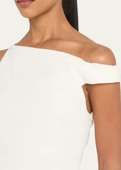 A.L.C.Leia Asymmetric One-Shoulder Linen-Blend Mini Dress
