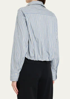 A.L.C.Leo Striped Twist-Front Top