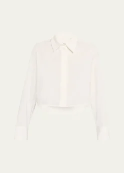 A.L.C.Maude Cropped Button-Front Top