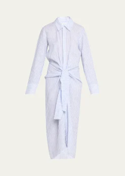 A.L.C.Mila Stripe Linen Shirtdress