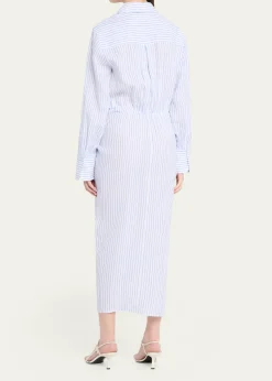 A.L.C.Mila Stripe Linen Shirtdress
