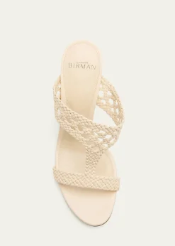 Alexandre Birman90mm Braided Leather Block-Heel Sandals