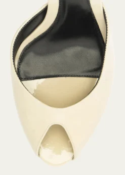 Alexandre Birman85mm Miranda Patent Leather Peep-Toe Pumps