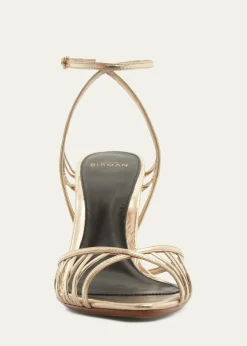 Alexandre Birman85mm Solene Metallic Leather Sandals