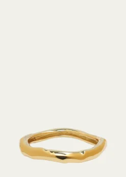 Alexis BittarSmall Molten Gold Bangle Bracelet, Size Large