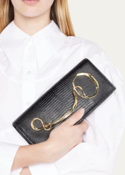Alexis BittarTwisted Gold Side Handle Clutch Purse
