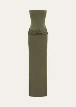 Alex PerryStrapless Twisted Longline Column Gown