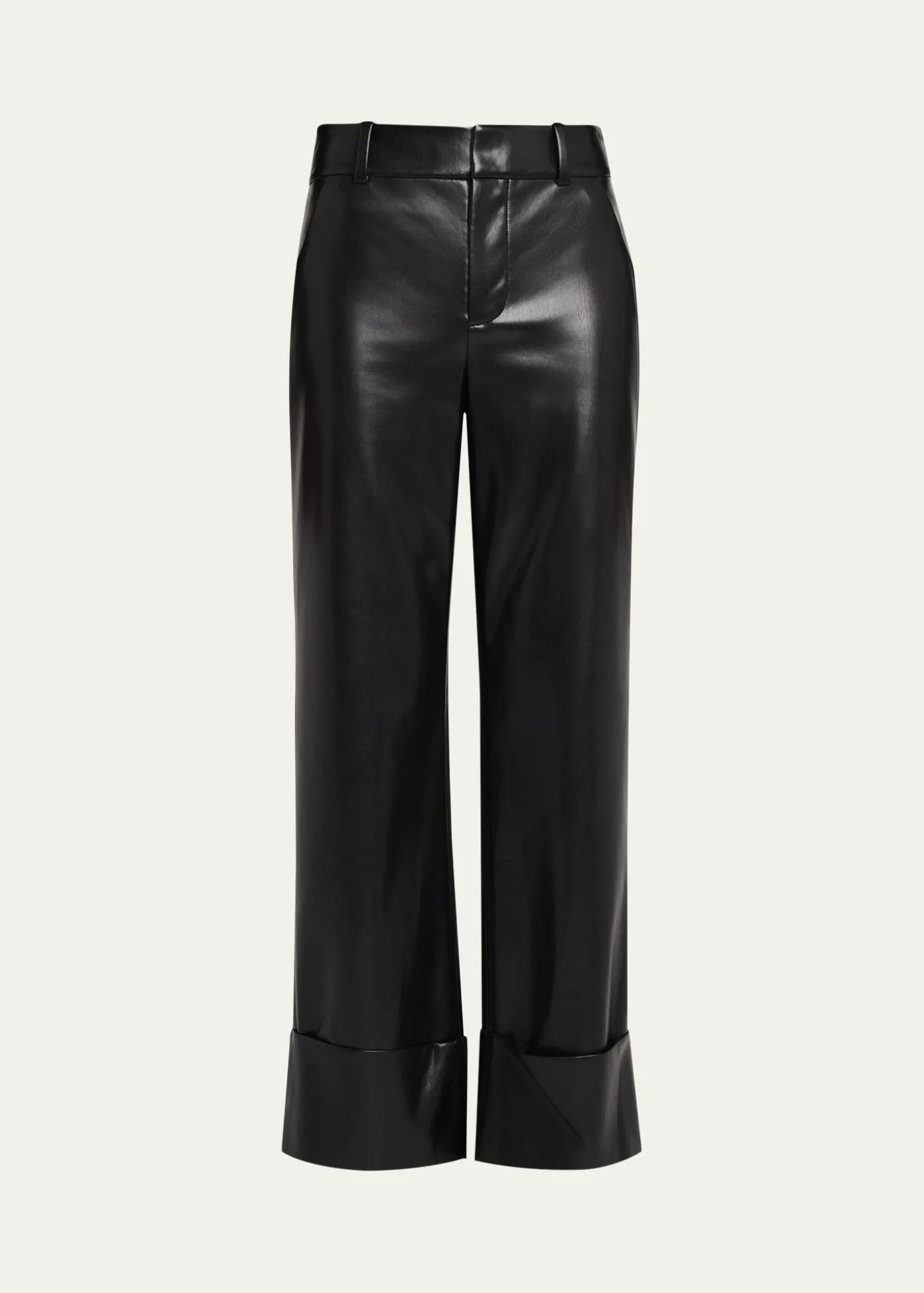 ALICE + OLIVIAAlexander Vegan Leather Cuffed Pants