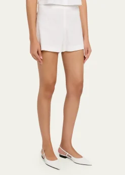 ALICE + OLIVIAHera Linen-Blend Flare Shorts