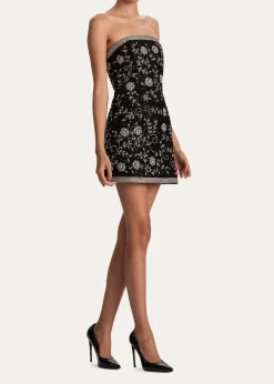 ALICE + OLIVIAKatia Embellished Strapless Mini Dress