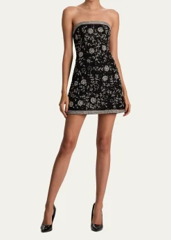 ALICE + OLIVIAKatia Embellished Strapless Mini Dress