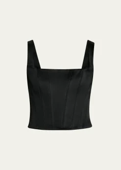 ALICE + OLIVIALilianna Satin Corset Top
