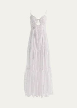 ALICE + OLIVIANicky Lace Tiered Maxi Dress