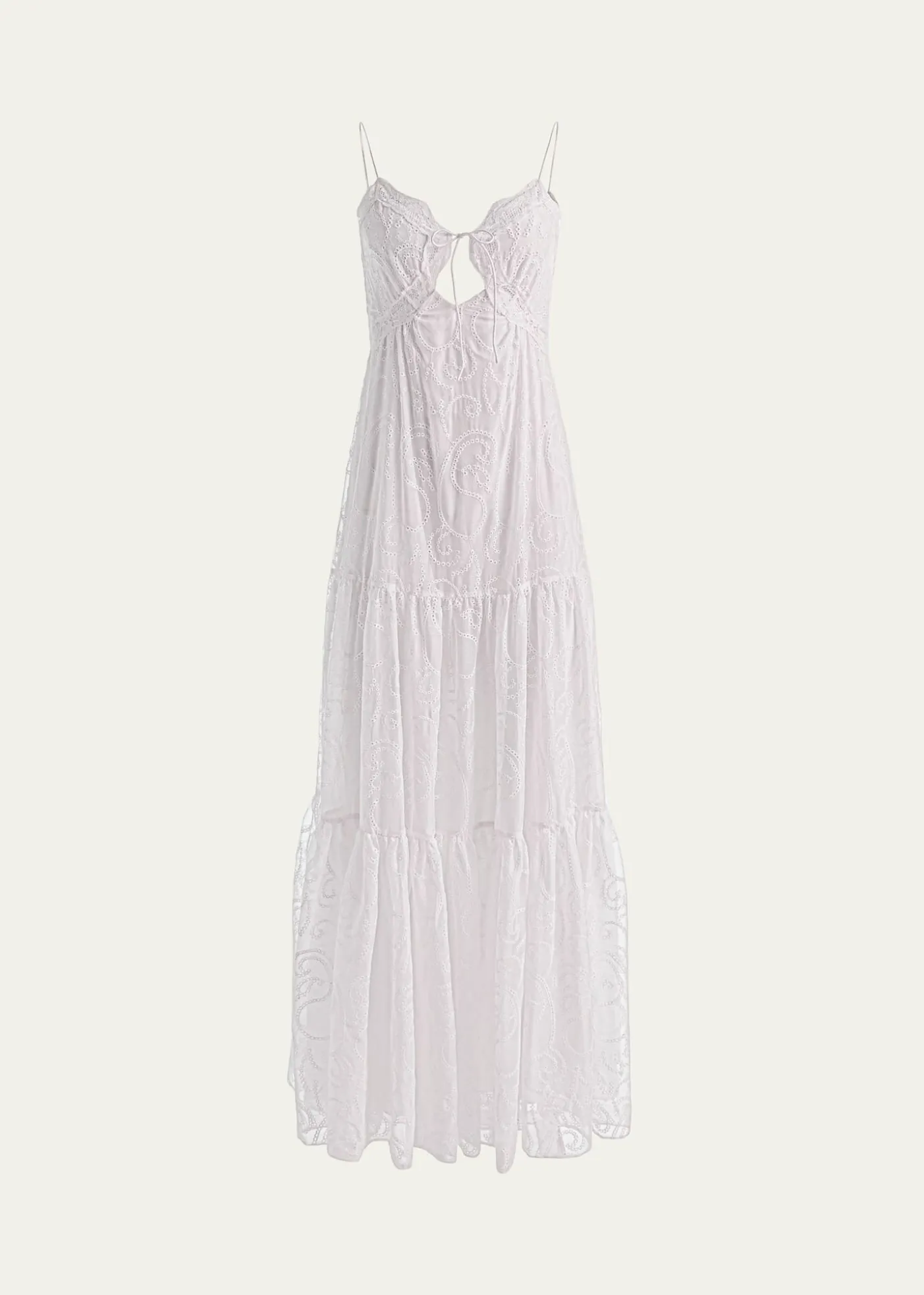 ALICE + OLIVIANicky Lace Tiered Maxi Dress