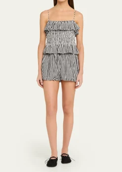 Alix of BohemiaBriar Gingham Seersucker Bloomer Shorts