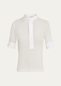 All ThreeMaria Rib Henley Shirt
