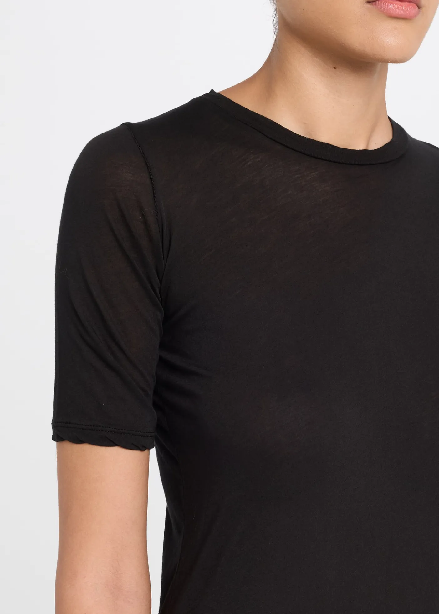 All ThreeVictoria Three-Quarter Sleeve Cotton Top
