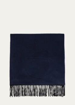 AlonpiCashmere Fringe Trim Pocket Scarf