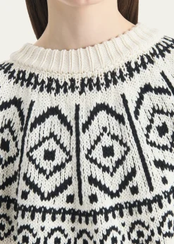 AltuzarraHoward Fair Isle Short Puff-Sleeve Sweater