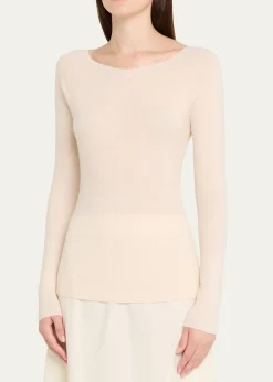 AltuzarraLee Boat-Neck Long-Sleeve Cashmere Sweater
