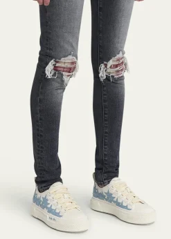 AmiriStars Low-Top Leather Sneakers
