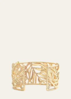 Anabel Aram JewelryCubic Zirconia Palm Leaves Cuff Bracelet