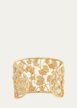Anabel Aram JewelryCubic Zirconia Butterfly and Flower Cuff Bracelet