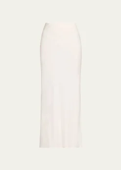 ANEMOSBias-Cut Stretch Twill Maxi Skirt