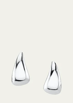 Anita Ko18K White Gold Plain Claw Earrings