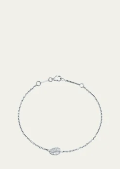 Anita Ko18k White Gold Small Palm Leaf Bracelet