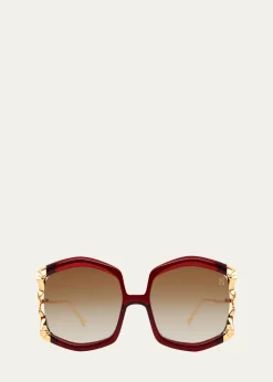 Anna-Karin KarlssonLa Vie En Rose Square Sunglasses