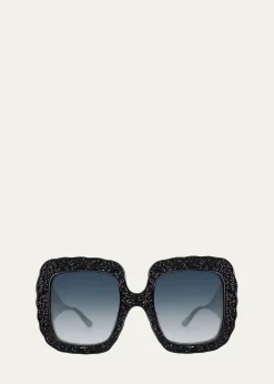 Anna-Karin KarlssonShades of Shelly Crystal Square Sunglasses