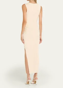 Anna QuanAmali Draped Cowl-Neck Jersey Dress