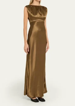 Anna QuanOphelia Satin Column Dress