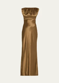 Anna QuanOphelia Satin Column Dress