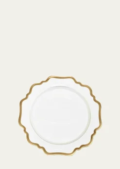 Anna WeatherleyAntiqued White Dessert Plate