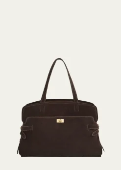 Anya HindmarchWilson Zip Suede Top-Handle Bag